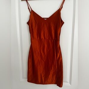 Elegant Rust Orange Women's Dress